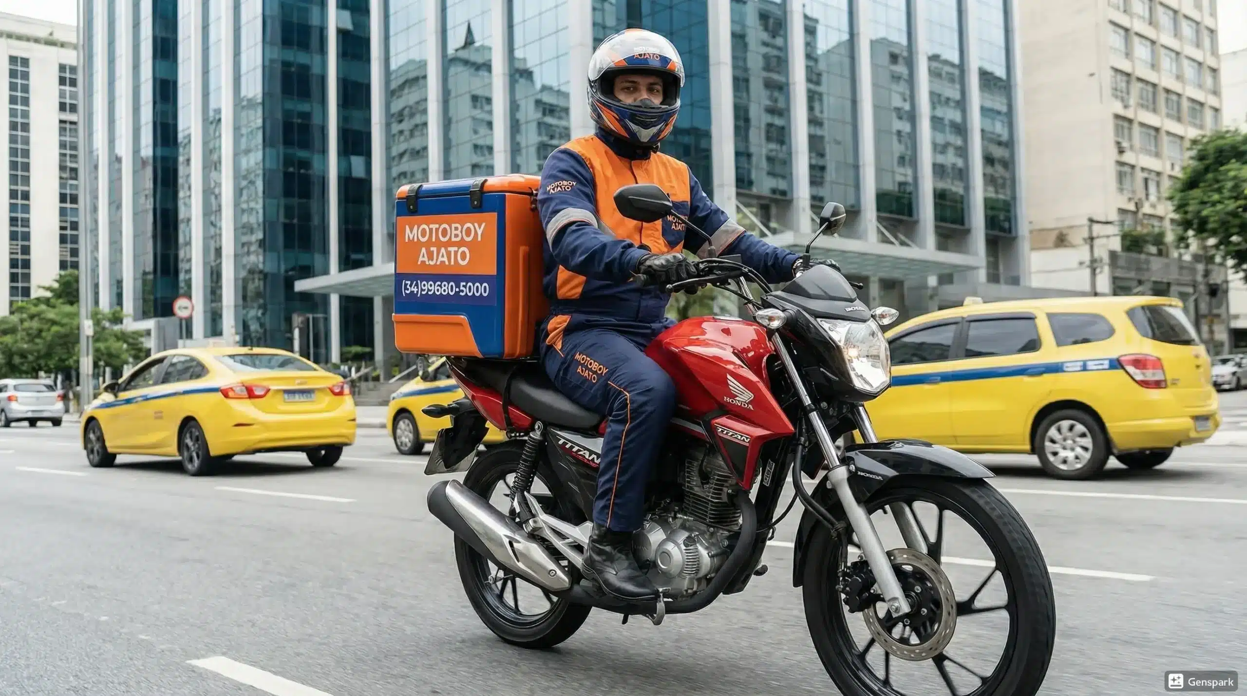 Motoboy Uberlândia Motoboy Ajato realizando entregas rápidas na cidade